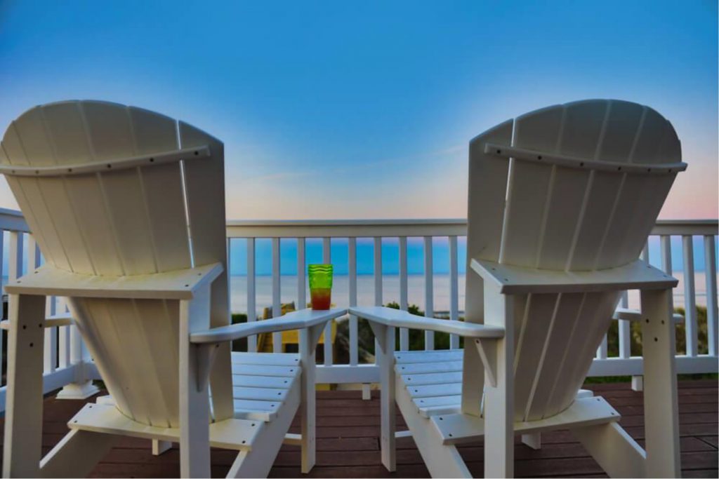 chairs overlooking the sunrise